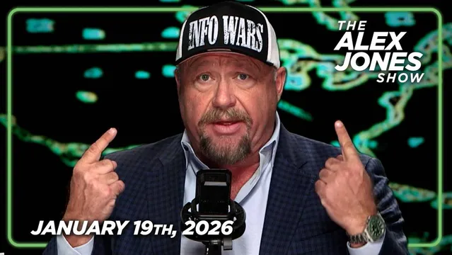 FULL MONDAY BROADCAST: Trump Issues War Ultimatum To Denmark, Says Greenland Absolutely Vital To US National Security! Leftists Intensify Violent Attacks Against Journalists And ICE! PLUS, Globalists Admit NWO Is Dead Ahead Of Davos! Market Expert Kirk Elliott Breaks Down Silver's Surge To $95/oz, And Reveals That Top Experts Now Predict $300/oz By The End Of The Year! FINALLY, Investigative Journalist Nick Shirley Joins Alex Jones To Give A First Look Of His New Investigations & Responds To The Left's Intensified Attacks On Journalists! MUST-WATCH/SHARE! — FULL SHOW 1/19/26